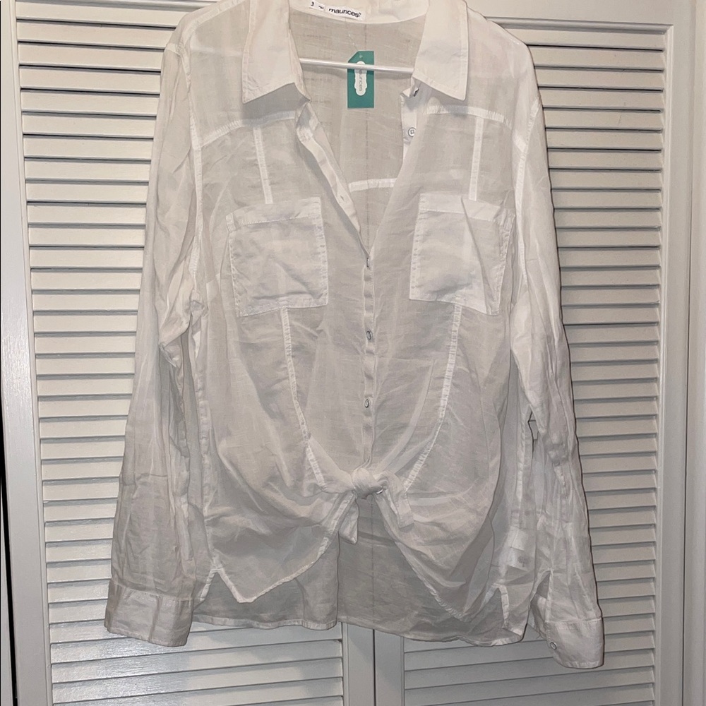 Maurices Classic White Blouse